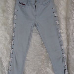 Tommy Hilfiger Blue Jeans w/ lace-up sides